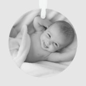 Wilde bloem Paars meisje Baptisme AcrylOrnament Ornament (achterkant)