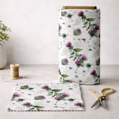 Wilde bloem Paarse Distel Stof