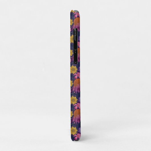 Wilde bloem Paarse Floral, gepersonaliseerd Case-Mate iPhone Case (Achterkant/links)