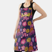 Wilde bloem Paarse Floral - Gepersonaliseerd Schor Schort (Insitu)