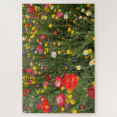 Wilde bloem - papavers, maisems, cornbloemen legpuzzel (Verticaal)