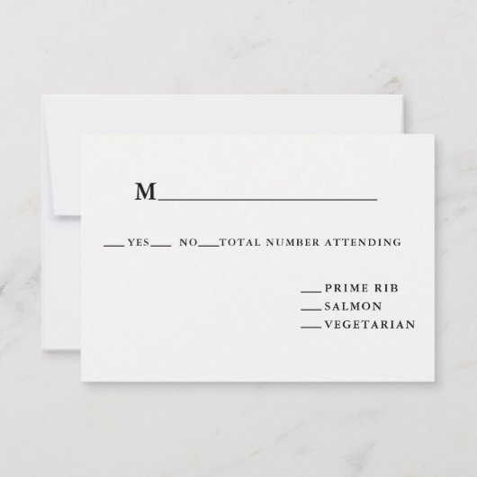 Wilde bloem papavery botanische donkere bruiloft RSVP kaartje (Achterkant)