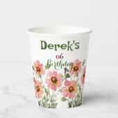 wilde bloem Papieren beker (Achterkant)