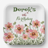 wilde bloem papieren bordje (Voorkant)