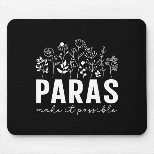 Wilde bloem paras maken paraprofessional mogelijk muismat (Voorkant)