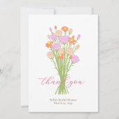 Wilde bloem Pastel Bruiloft Feest Aangepaste Dank  Bedankkaart (Voorkant)