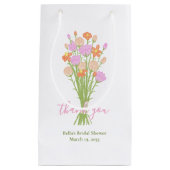Wilde bloem Pastel Bruiloftsfeest Aangepaste Dank Klein Cadeauzakje (Voorkant)
