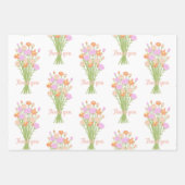 Wilde bloem Pastel Bruiloftsshower Aangepaste Dank Inpakpapier Vel (Voorkant 3)