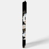 Wilde Bloem Patroon op Zwarte Persoonlijke Case-Mate iPhone Case (Achterkant / Rechts)