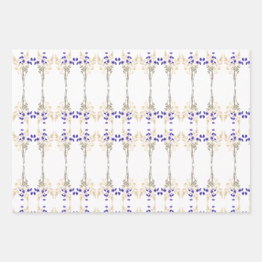 Wilde bloem Patrooncadeau Inpakpapier Vel (Voorkant 3)