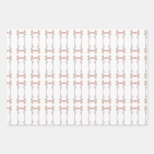 Wilde bloem Patrooncadeau Inpakpapier Vel (Voorkant 2)