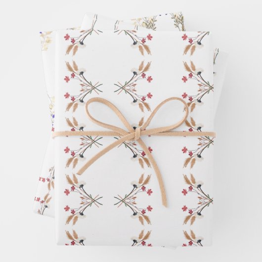 Wilde bloem Patrooncadeau Inpakpapier Vel (In situ)