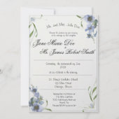 Wilde bloem Periwinkle Weddenschap Kaart (Voorkant)