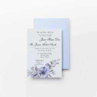Wilde bloem Periwinkle Weddenschap Kaart