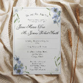 Wilde bloem Periwinkle Weddenschap Kaart