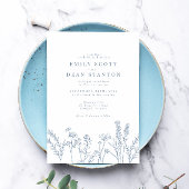 Wilde bloem Periwinkle Weddenschap Kaart