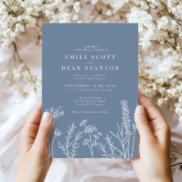 Wilde bloem Periwinkle Weddenschap Kaart