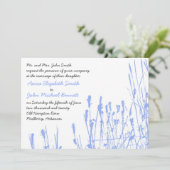 Wilde bloem - Periwinkle Weddenschap Kaart (Staand voorkant)