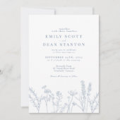 Wilde bloem Periwinkle Weddenschap Kaart (Voorkant)