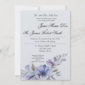 Wilde bloem Periwinkle Weddenschap Kaart (Voorkant)