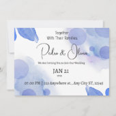 Wilde bloem Periwinkle Weddenschap Save The Date (Voorkant)