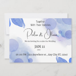 Wilde bloem Periwinkle Weddenschap Save The Date