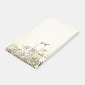 "Wilde bloem"-perkamentnota's Post-it® Notes (Schuin)