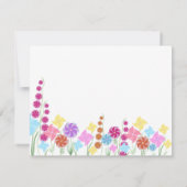 Wilde bloem Pinwheels  gestormde wilde bloem Notitiekaartje (Achterkant)