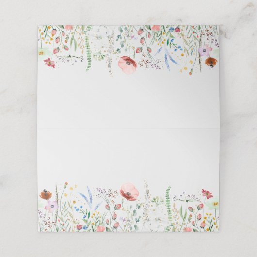 Wilde bloem plaatskaartje (Buitenkant ongevouwen)