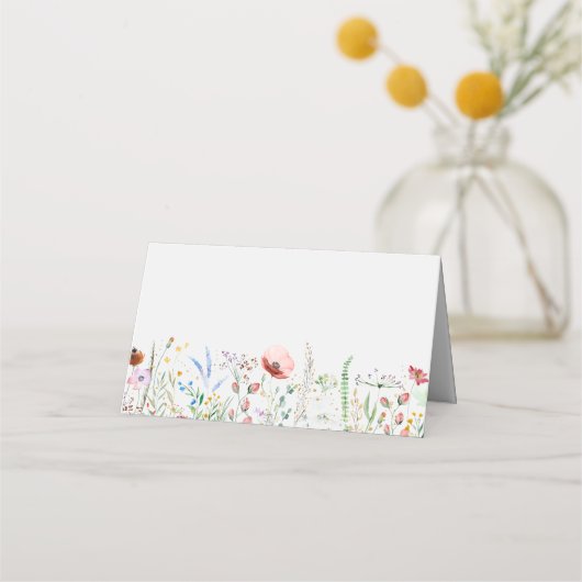 Wilde bloem plaatskaartje (Achterkant)