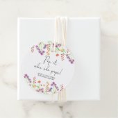 Wilde bloem Pop het als ze baby shower pop Bedankjes Labels (In situ)