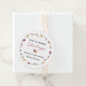 Wilde bloem Pop het als ze Champagne Favors Pop Bedankjes Labels (In situ)