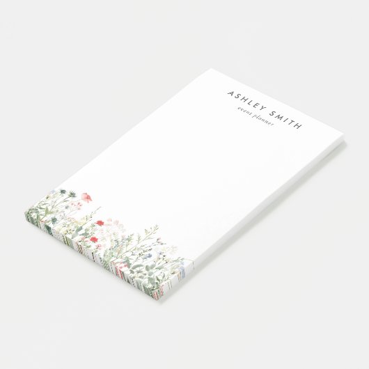 Wilde bloem post-it® notes (Schuin)