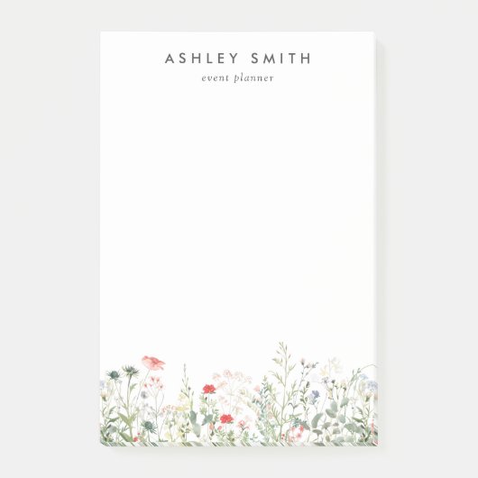 Wilde bloem post-it® notes (Voorkant)