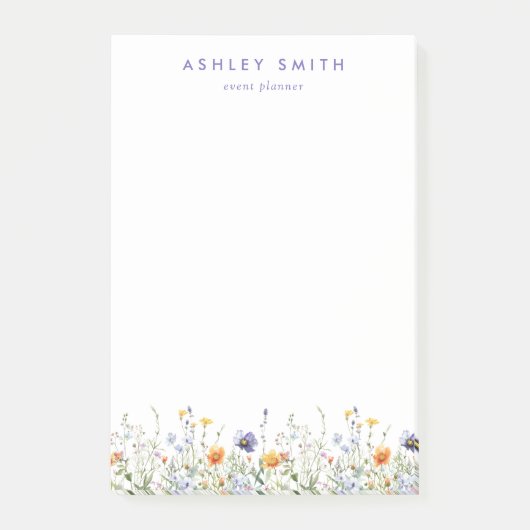 Wilde bloem post-it® notes (Voorkant)