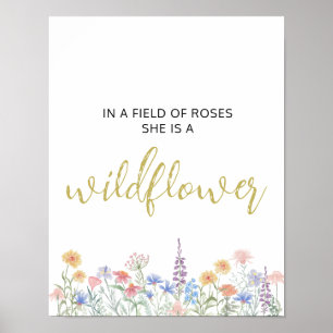 Wilde Bloem Poster