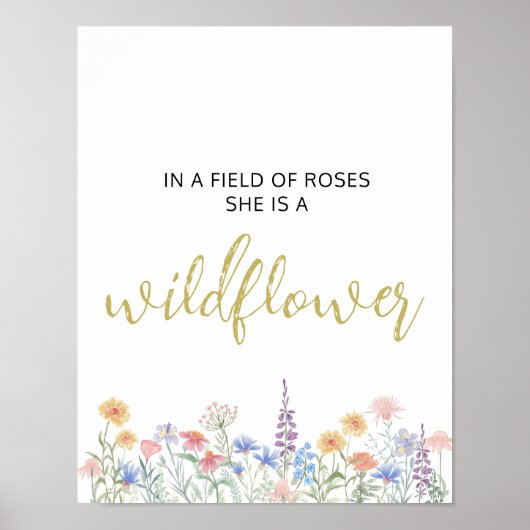 Wilde Bloem Poster (Voorkant)
