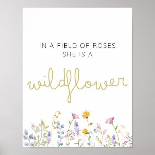 Wilde bloem poster (Voorkant)