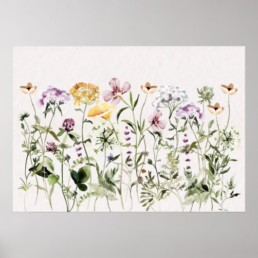 Wilde bloem poster (Voorkant)