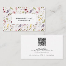 Wilde bloem QR-code lente bloem patroon