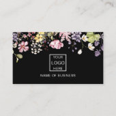 Wilde bloem QR Code Social Media Icon Visitekaartj Visitekaartje (Voorkant)