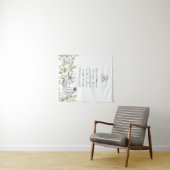 Wilde bloem quote wandtapijt wandkleed (In Situ (horizontaal))