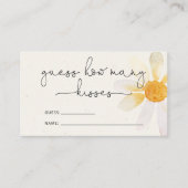 Wilde bloem raden hoeveel kisses brudal game informatiekaartje (Voorkant)