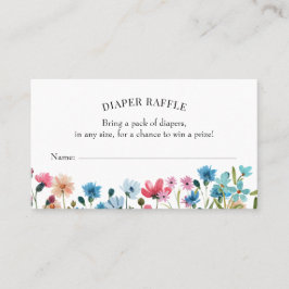 Wilde bloem Raffle Kaart invoegen Visitekaartje