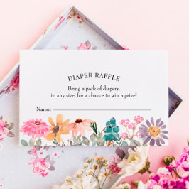 Wilde bloem Raffle Kaart invoegen Visitekaartje