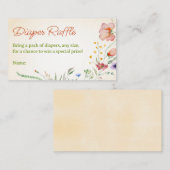 Wilde bloem Raffle Ticket Floral Baby shower Informatiekaartje (Voorkant / Achterkant)