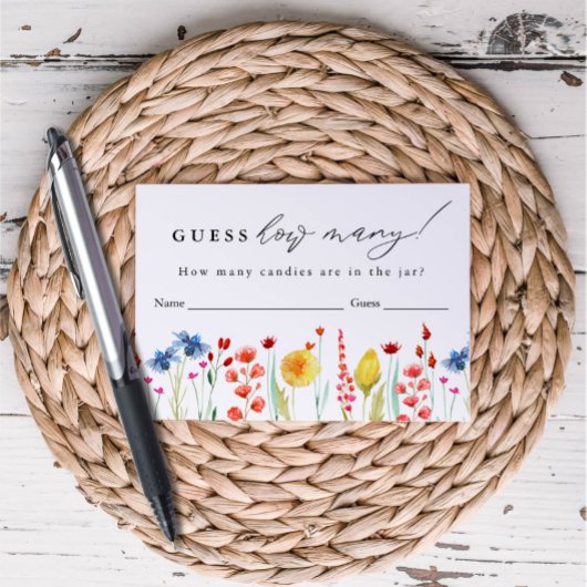 Wilde bloem Rand raad hoeveel Kaart het spel heeft