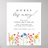 Wilde bloem Rand raad hoeveel spel Vertoning Poster (Voorkant)