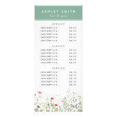 Wilde bloem reclamekaart (Achterkant)