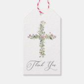 Wilde bloem Religieus Hartelijk dank Cadeaulabel (Voorkant)